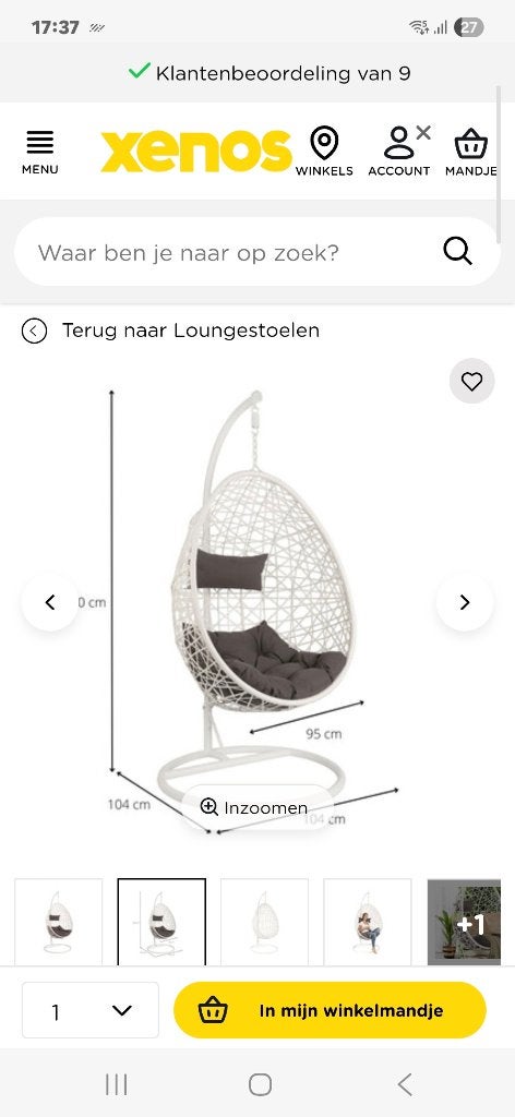 Egg chair stoel, Ophalen, Gebruikt