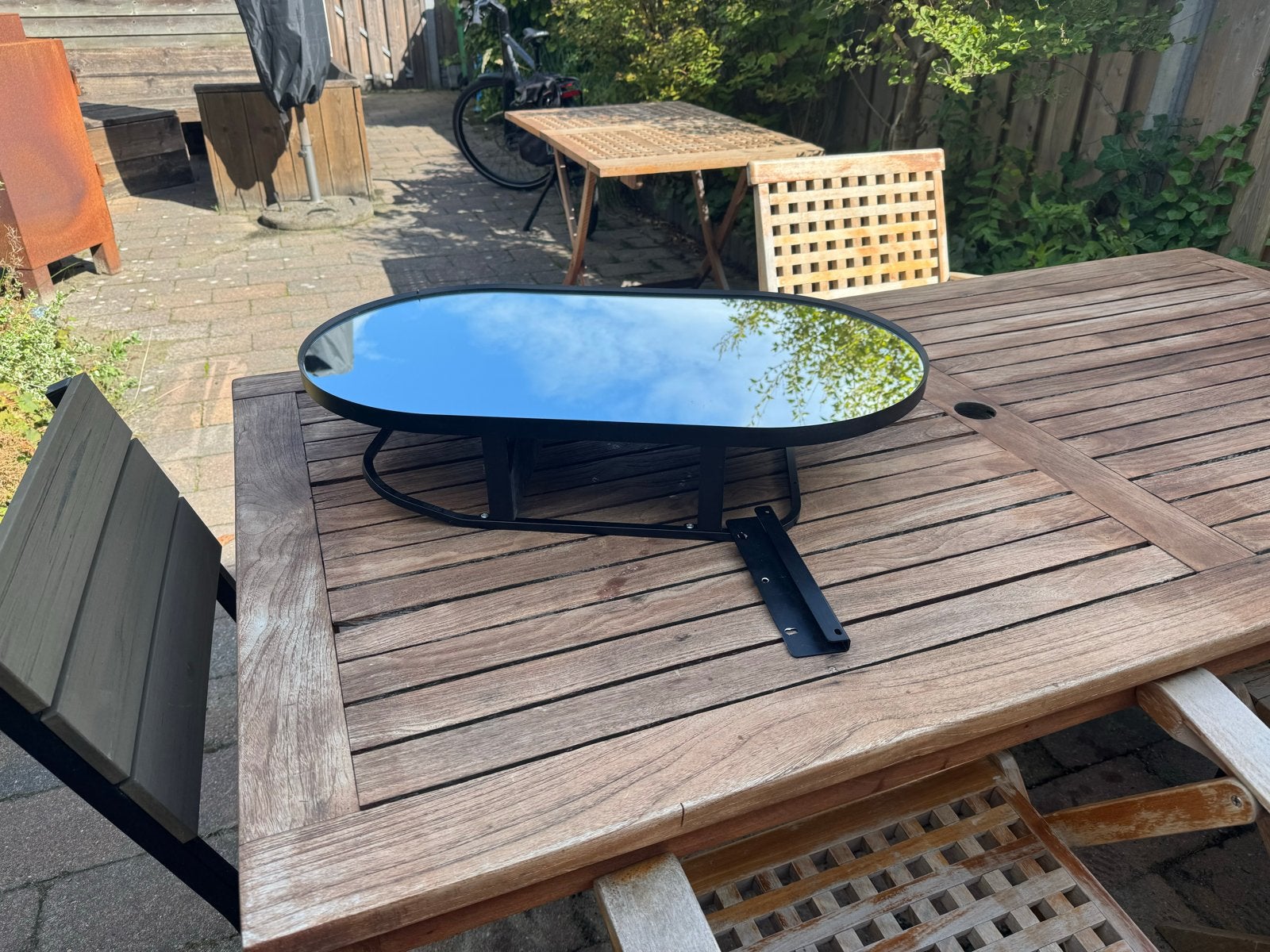 IKEA LINDBYN spiegel - Ovaal, zo goed als nieuw, Ophalen, Zo goed als nieuw, 75 tot 100 cm, Minder dan 100 cm
