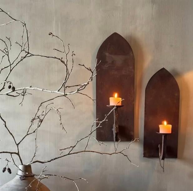 Wandkandelaar Marrakech M Aura Peeperkorn wand stoer sober, 25 tot 50 cm, Verzenden, Nieuw, Metaal
