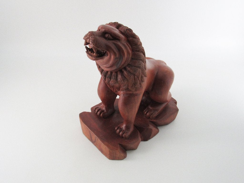 Chinees handgemaakt leeuwen beeld, Houtsnijwerk, Ophalen of Verzenden, 20 - 50 cm, Hout