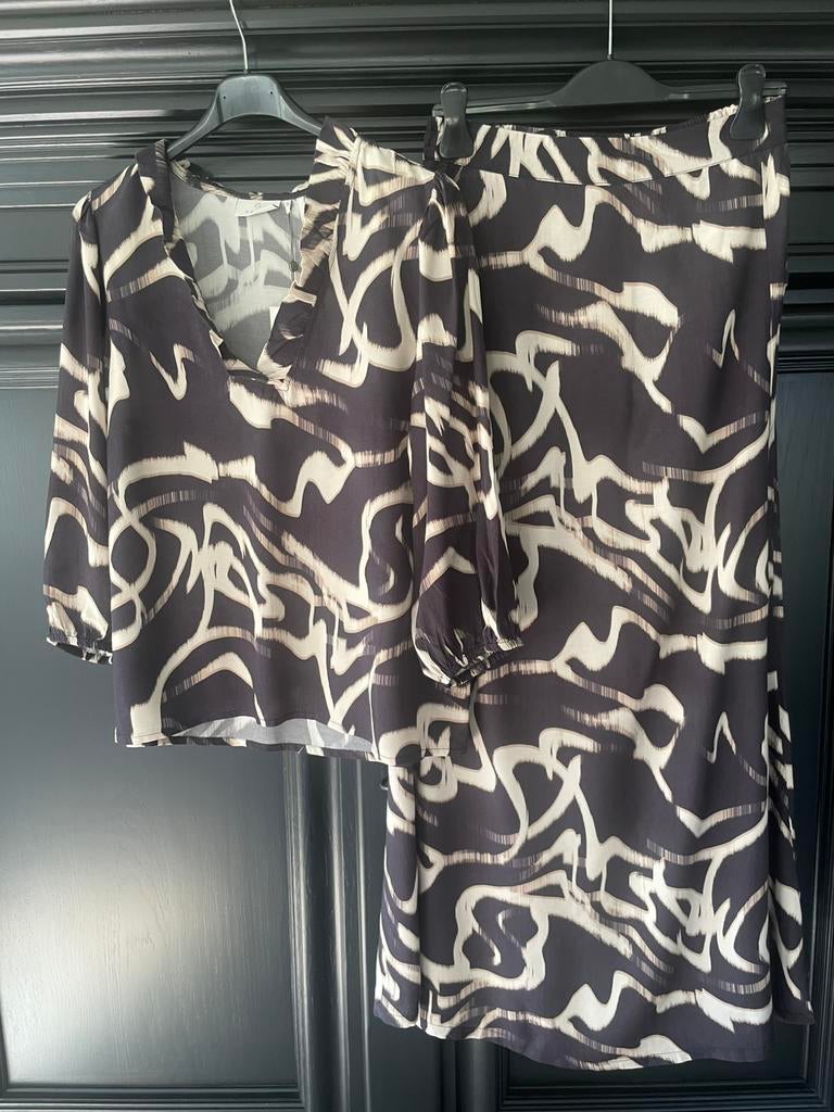 Leuke set blouse & rok Kaffe 36 - nieuw-, Verzenden, Nieuw, Maat 36 (S), Zwart
