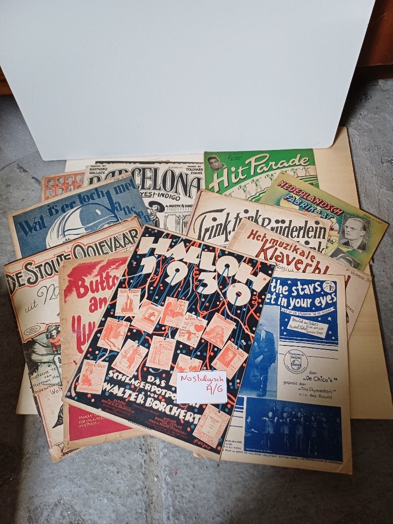 Nostalgische Bladmuziek piano bundel A=G, Klassiek, Overige soorten, Ophalen of Verzenden, Zo goed als nieuw