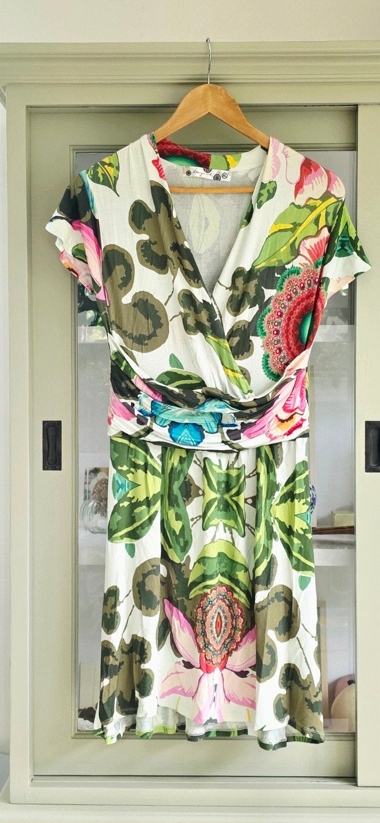 Desigual Viscose Jurkje met Vrolijke Bloemenprint, Kleding | Dames, Overige kleuren, Maat 42/44 (L), Ophalen of Verzenden, Desigual