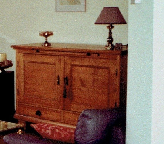 Antiek grenen dressoir, Ophalen, Gebruikt, Met deur(en), Grenenhout