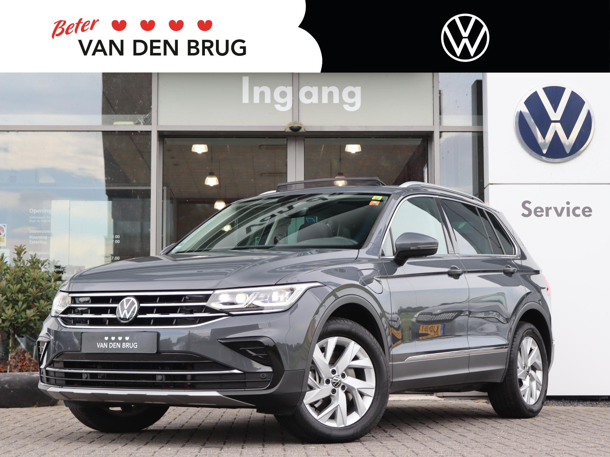 Volkswagen Tiguan 1.4 TSI 245 pk DSG eHybrid Elegance | Pano, 1716 kg, Stof, 4 cilinders, 150 pk