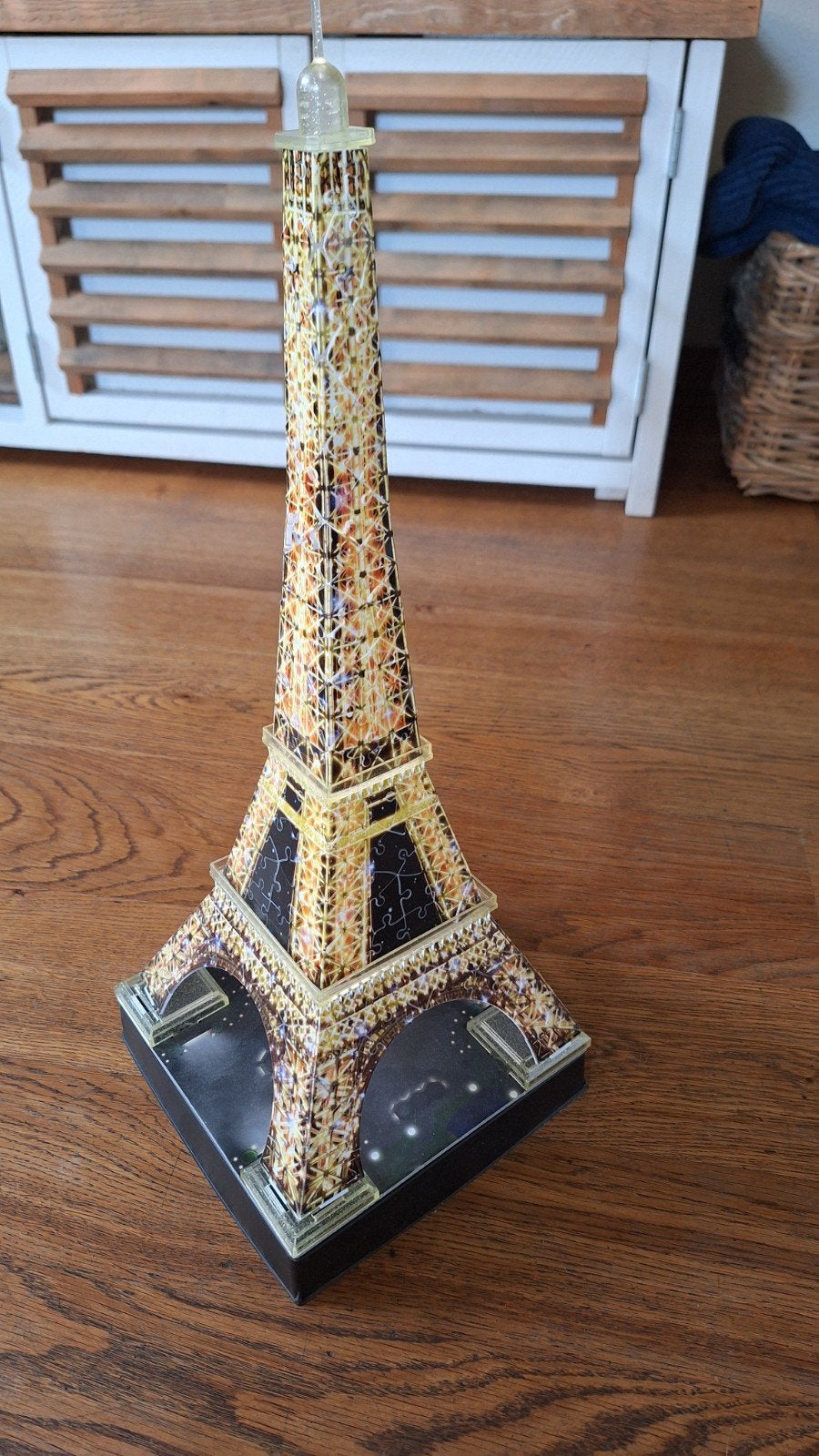 Ravensburger 3D puzzel Eiffeltoren met LED verlichting, Ophalen of Verzenden, Zo goed als nieuw, Rubik's of 3D-puzzel