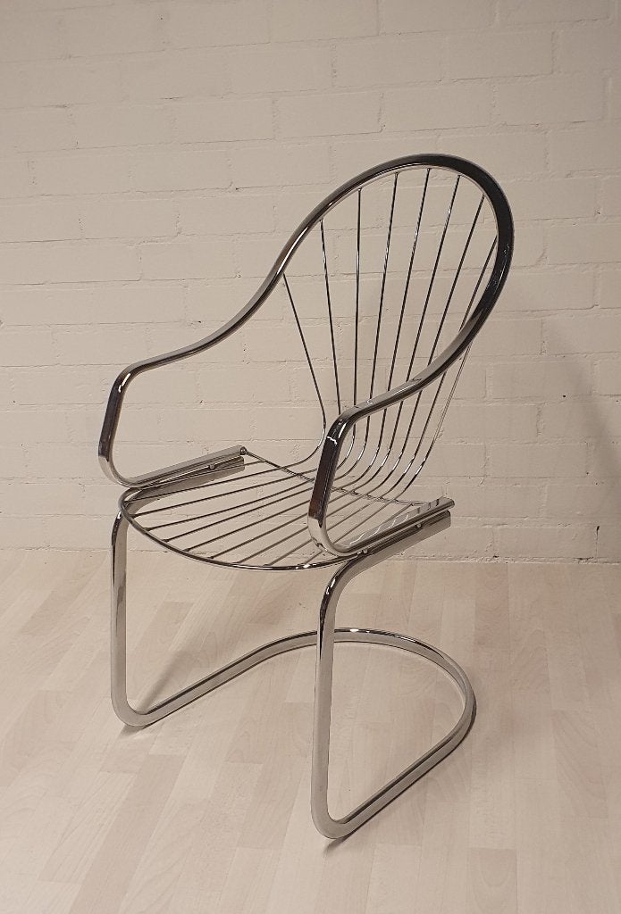 vintage draad stoel  rinaldi design, Ophalen, Zo goed als nieuw, Metaal, Eén