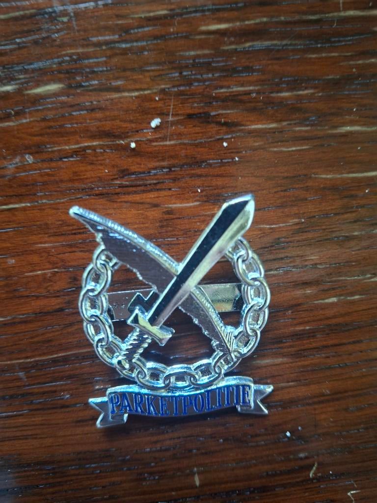 Embleem Parketpolitie - Zeldzaam Verzamelobject, Ophalen of Verzenden, Overige soorten, Nederland, Embleem of Badge