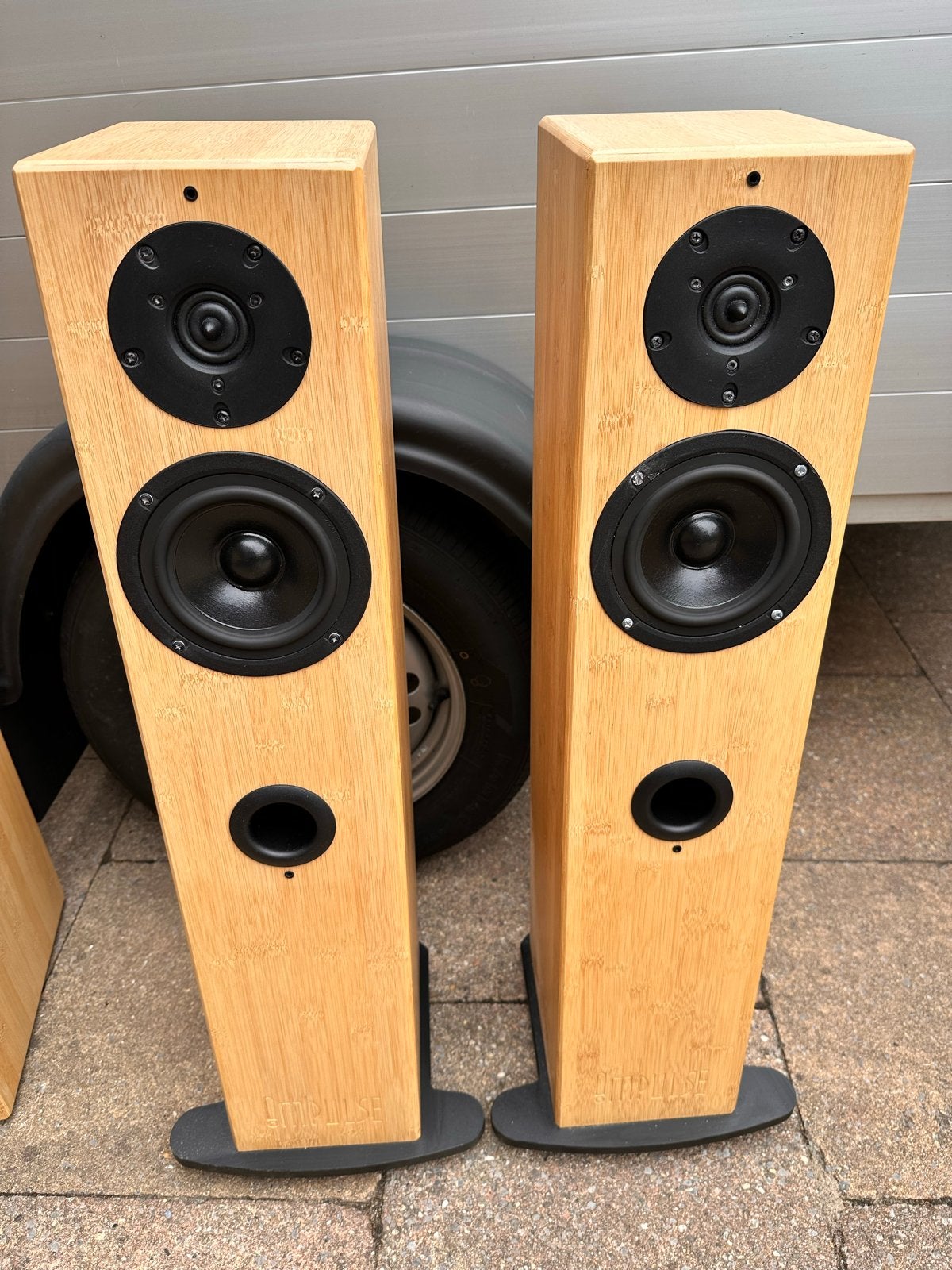 Impulse Verso Stereo Speakers - Bamboe Design, Stereo speakers, Gebruikt, Basreflex, Minder dan 60 watt