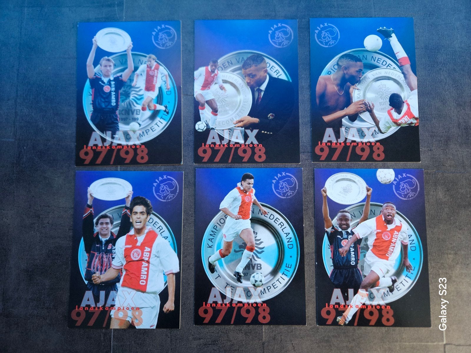 Kampioenskaarten ajax 1997/1998 complete set van 18 stuks, Ophalen of Verzenden, Zo goed als nieuw, Ajax