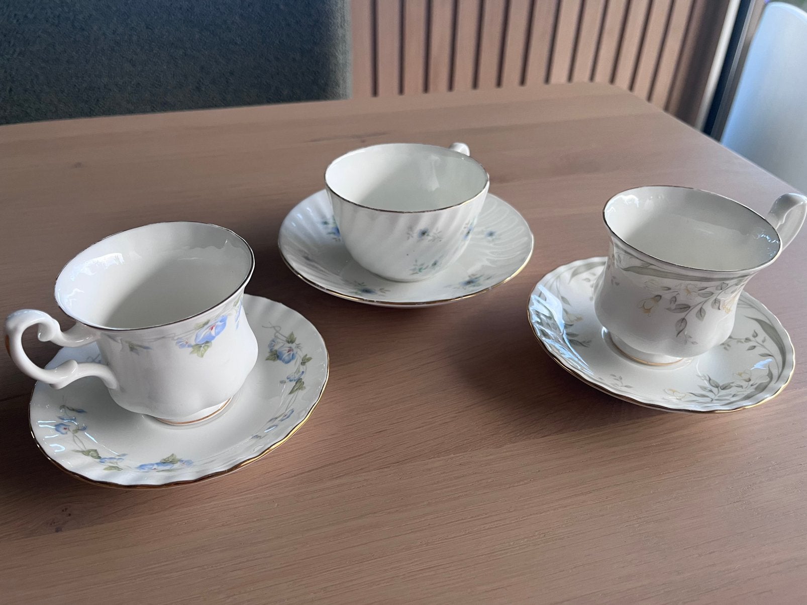 Royal albert - bone china 3 kop en schotels, Ophalen