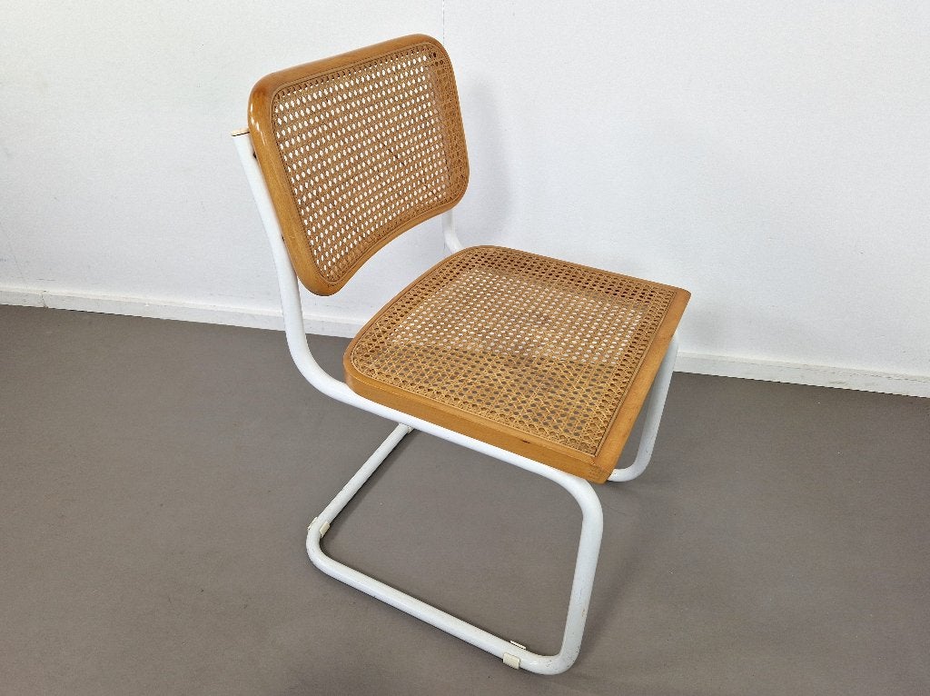 Cesca Stoel | Marcel Breuer | Wit, Ophalen, Gebruikt, -, Marcel Breuer, Cesca, Bauhaus, Italy, rotan, eetkamerstoel