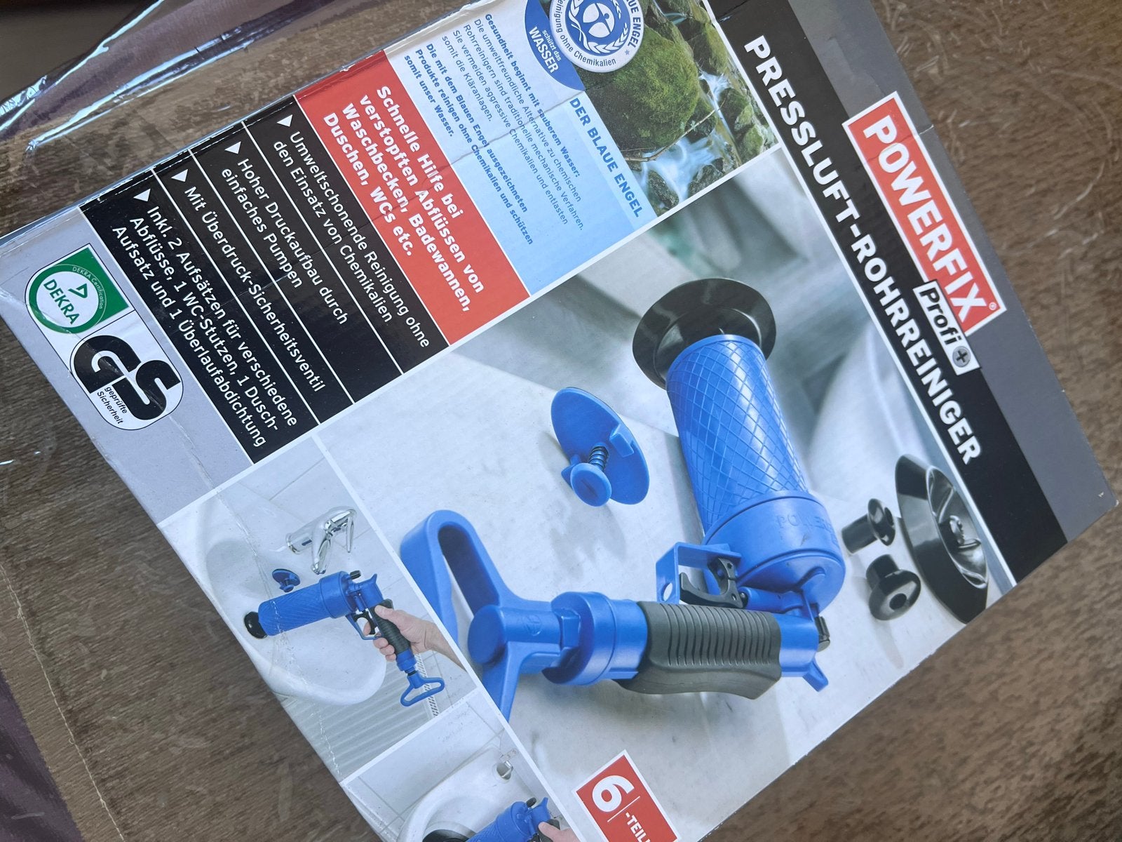 POWERFIX Profi+ Perslucht-Rioolreiniger - Nieuw in doos, Doe-het-zelf en Verbouw, Ophalen of Verzenden, Nieuw, Overige typen, Overige merken
