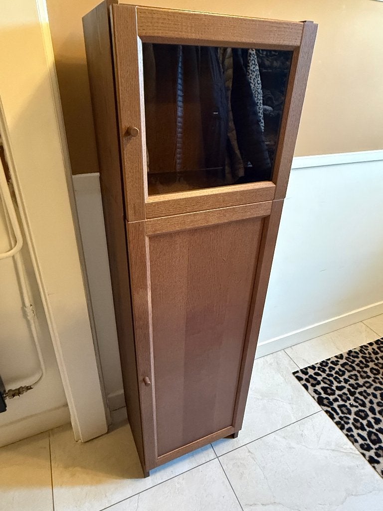 IKEA BILLY Bookcase + Extension + OXBERG Door and Glass Door, Huis en Inrichting, Kasten | Boekenkasten, Ophalen, Minder dan 50 cm