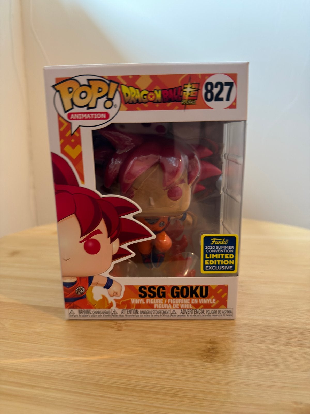 Funko Pop! Dragon Ball Z SSG Goku 827 2020 Summer Convention, Ophalen of Verzenden, Zo goed als nieuw