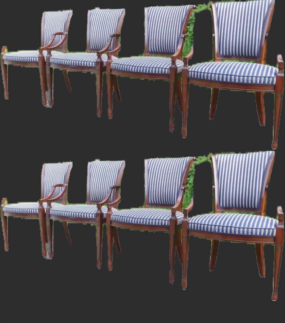 Heldense mahonie eetkamer armstoelen, Antiek en Kunst, Verzenden