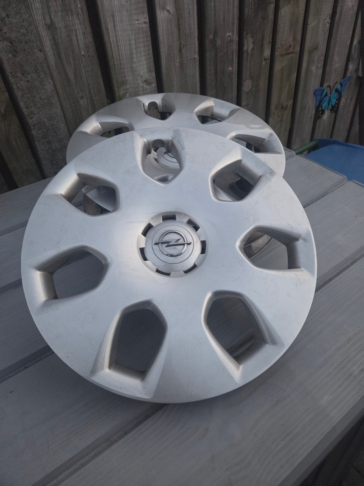 opel wieldoppen 17 inch, Auto diversen, Ophalen, Gebruikt
