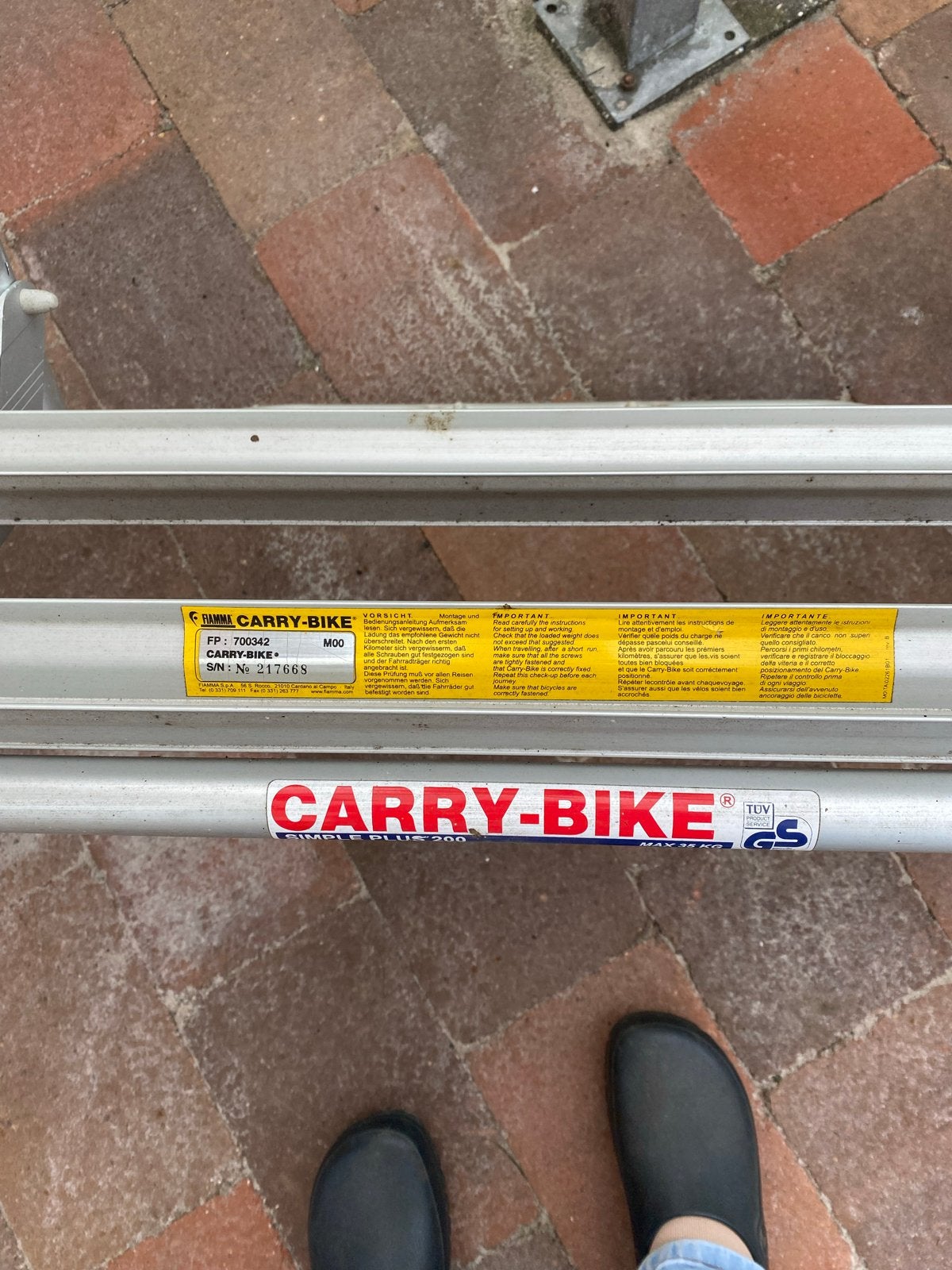 Fiamma Carry-Bike fietsendrager achterop camper/caravan, Ophalen of Verzenden, Gebruikt