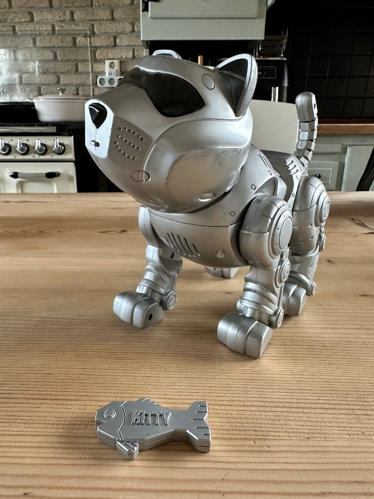 Vintage robot kat Kitty van merk Quest, uit 2001, Ophalen of Verzenden