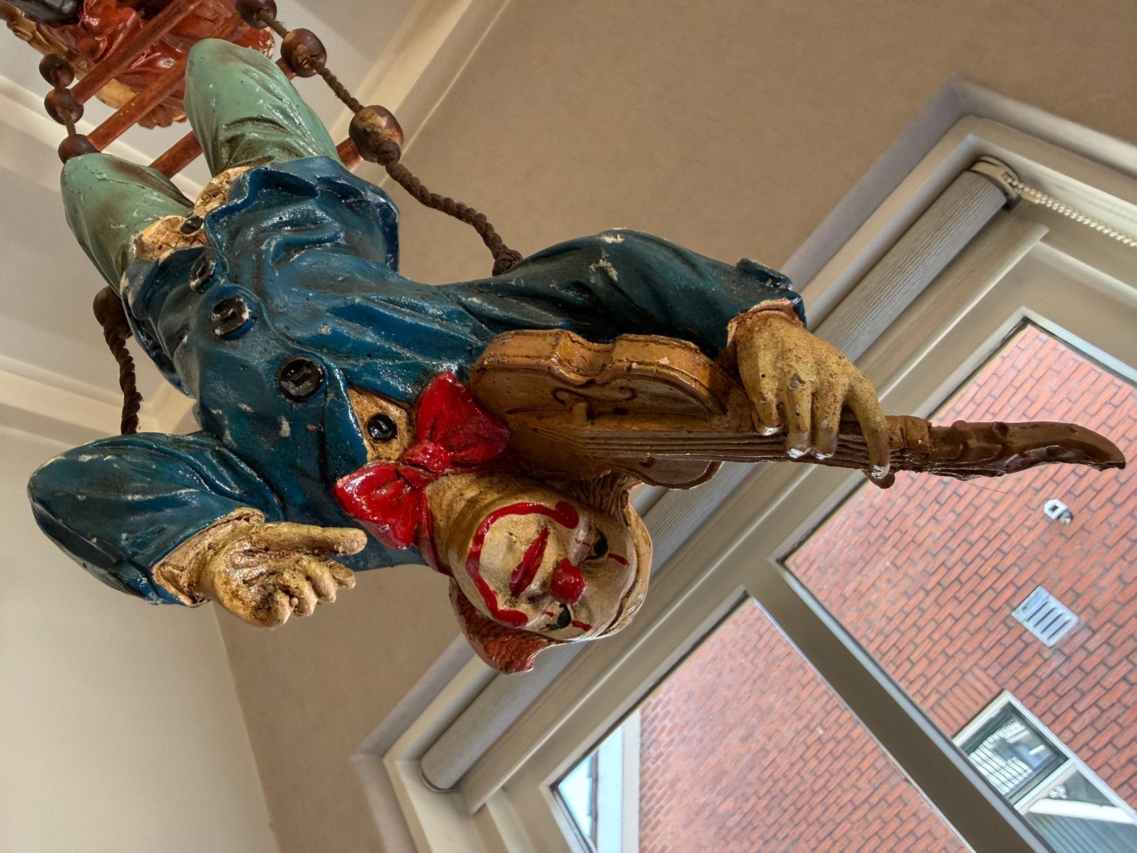 Vintage clowns op touwladder, Verzamelen, Ophalen, Gebruikt, Overige typen