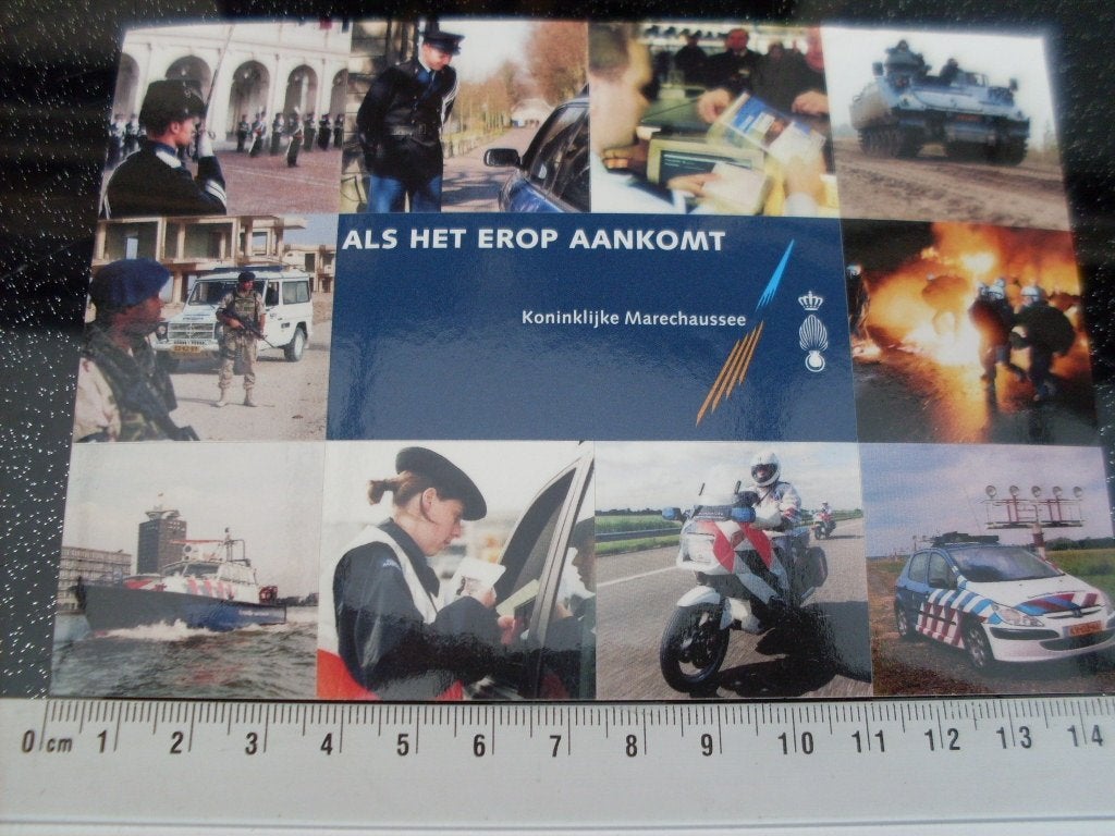 11x sticker koninklijke marechaussee als het erop aankomt, Verzamelen, Verzenden, Zo goed als nieuw, Bedrijf of Vereniging