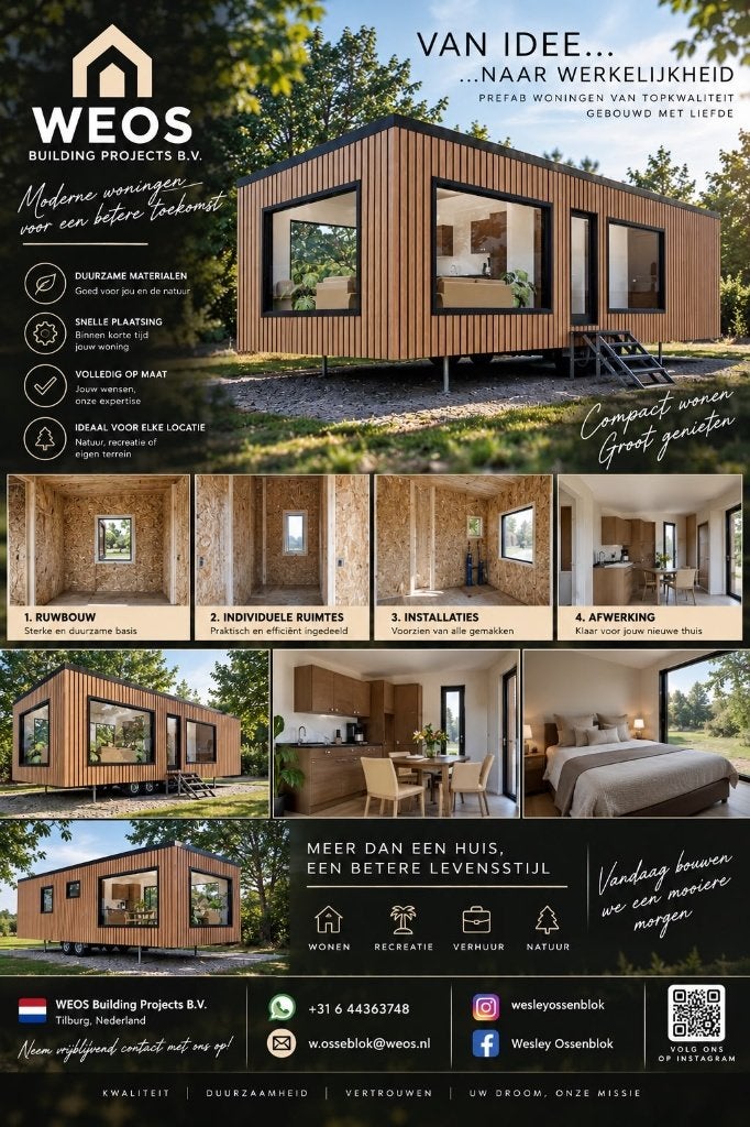 Prefab Mantelzorgwoning 48 m² | 2 Slaapkamers, Huizen en Kamers, 2 slaapkamers, Verkoop zonder makelaar, Chalet, Noord-Brabant