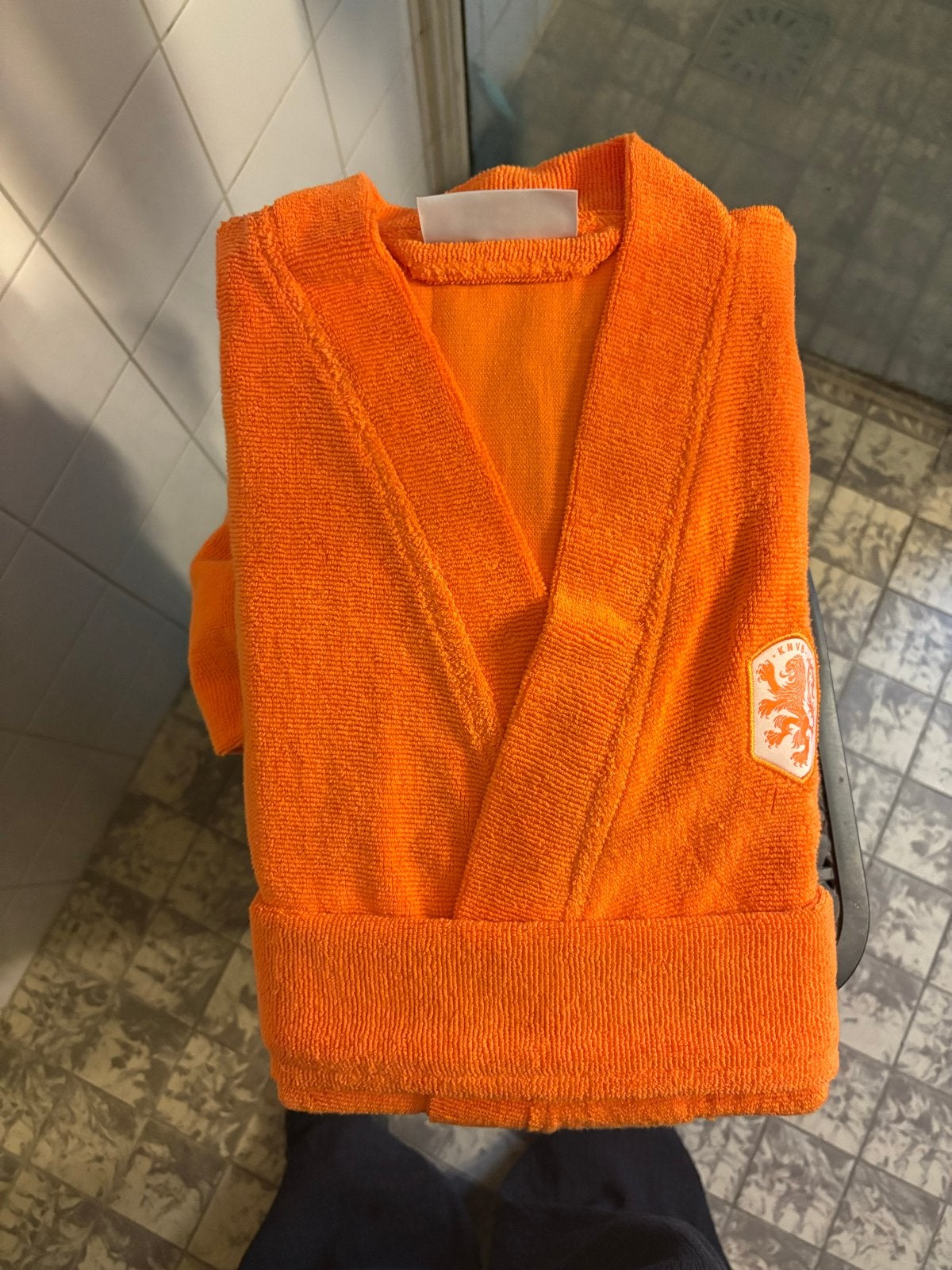 Oranje Badjas Frenkie de Jong WKamerjas L/XL, Ophalen of Verzenden, Gedragen
