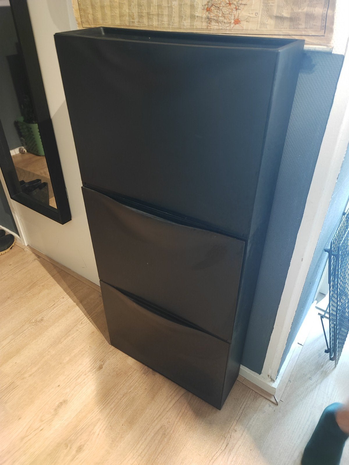 IKEA TRONES Schoenenkast/Opberger Zwart (3 stuks), Ophalen, Gebruikt, Modern, minimalistisch