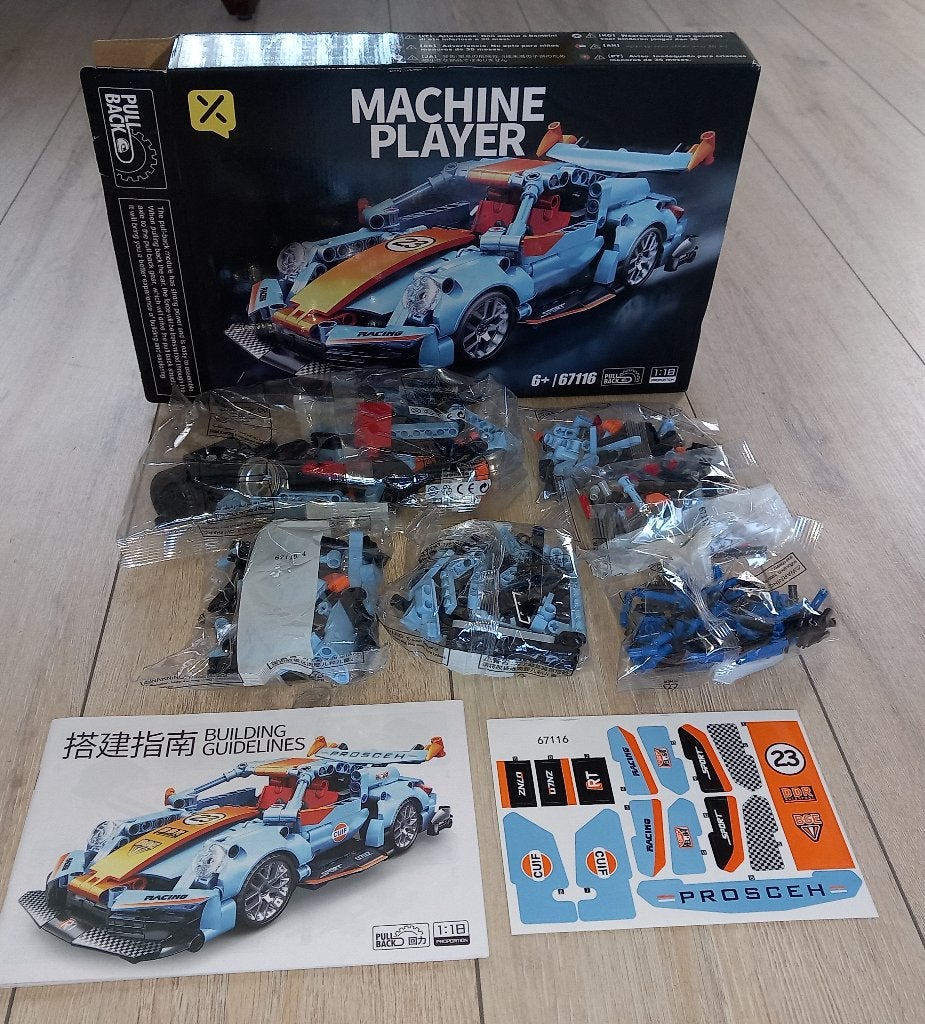 Technic bouwdoos Porsche Pull Back Car 1:18 , bouwstenen, Ophalen of Verzenden, Nieuw