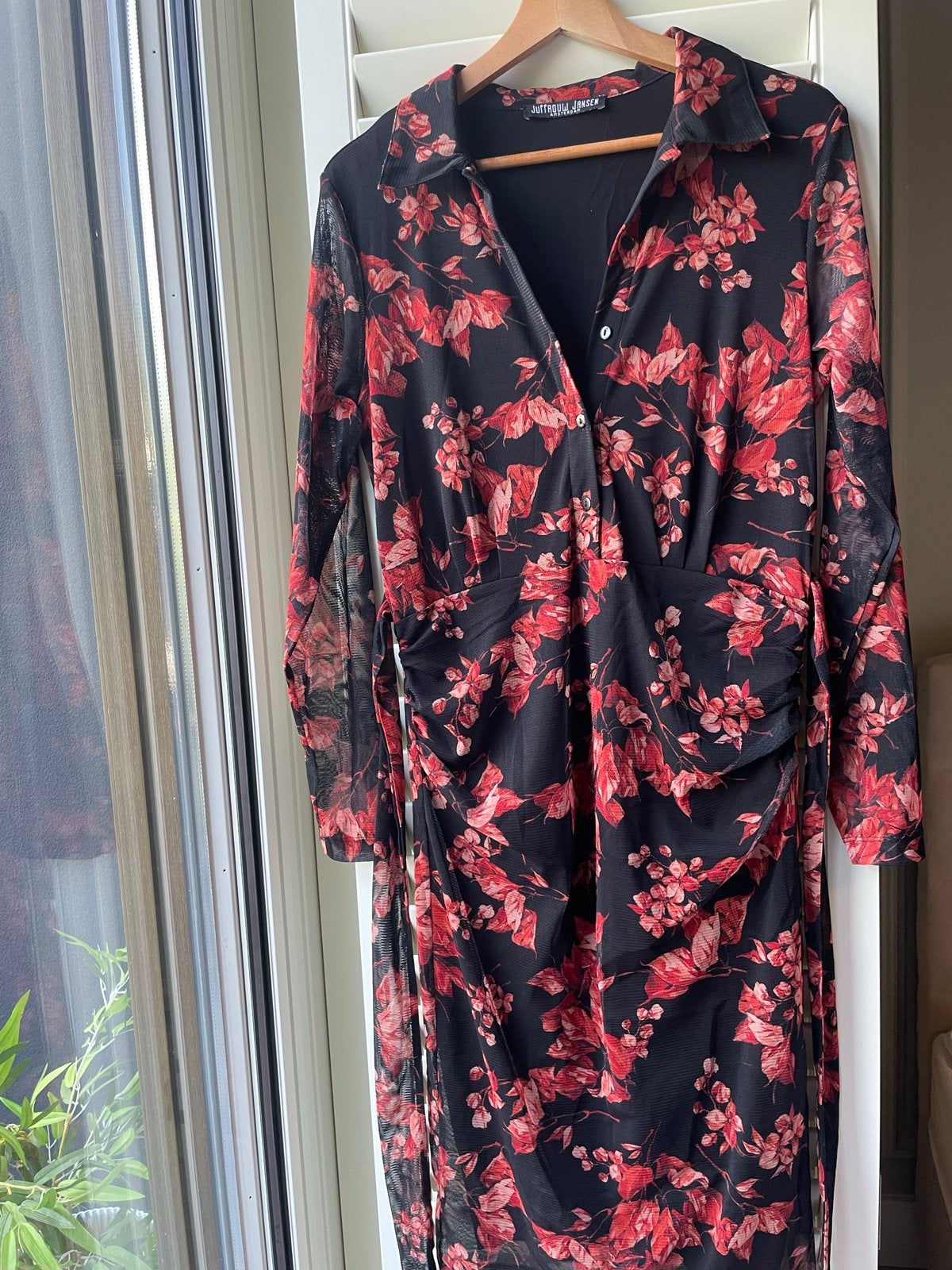 Juffrouw Jansen Knielengte Jurk Maat M, Kleding | Dames, Maat 38/40 (M), Zwart, Ophalen of Verzenden, Zo goed als nieuw