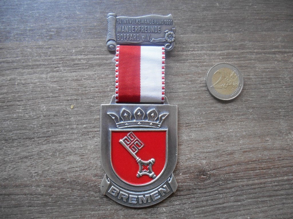 Medaille 14 Int. Volkswanderung 1991 Boppard e.V., Ophalen of Verzenden, Overige materialen, Buitenland