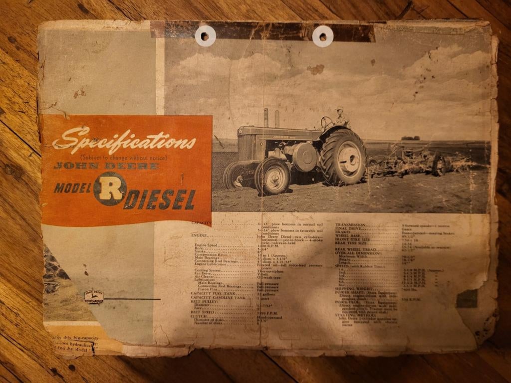 tractor folder John Deere R, Ophalen of Verzenden, Gelezen