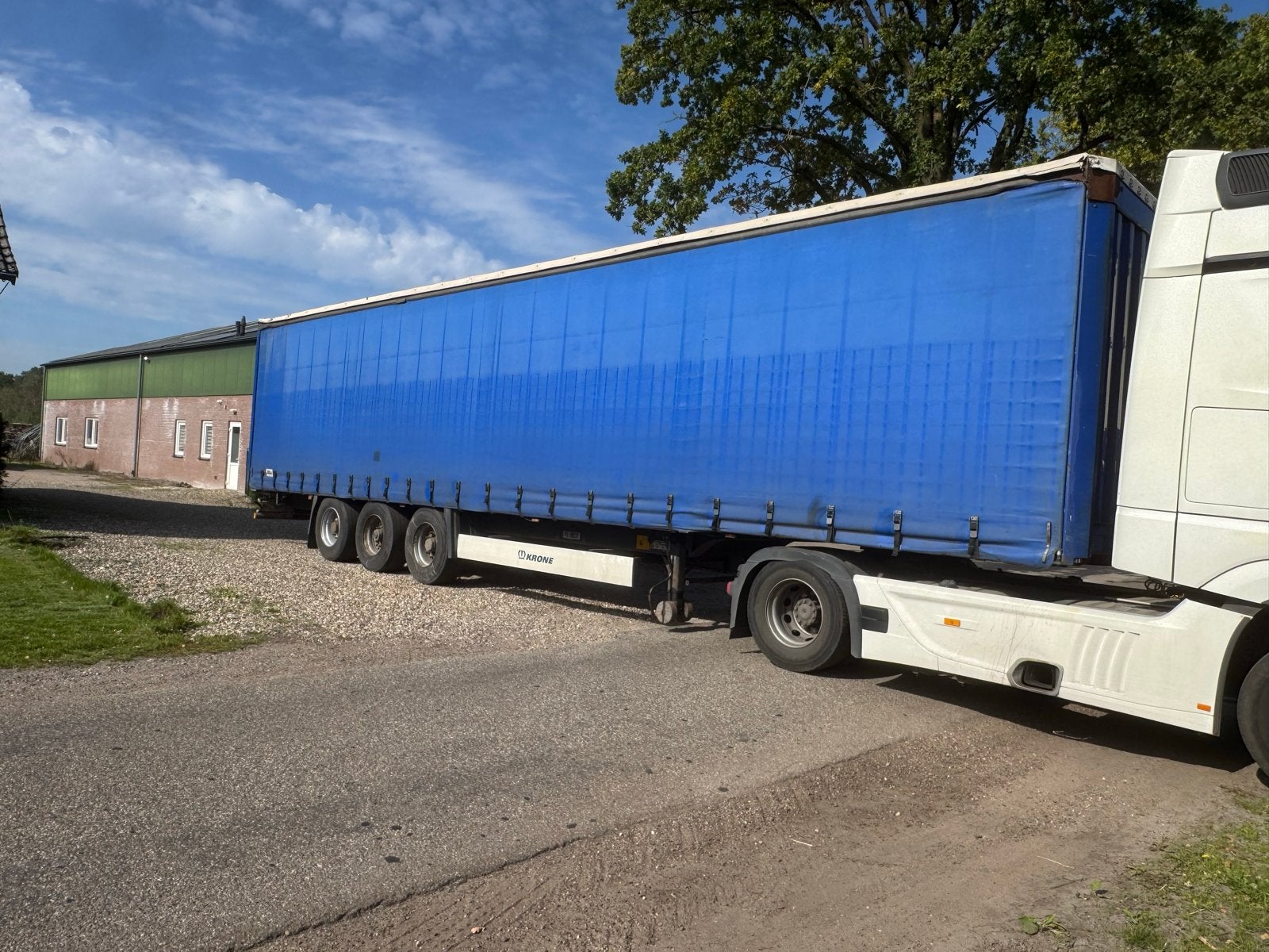 Krone Oplegger met goede bodem en nieuwe APK, Auto's, Bedrijf, Te koop