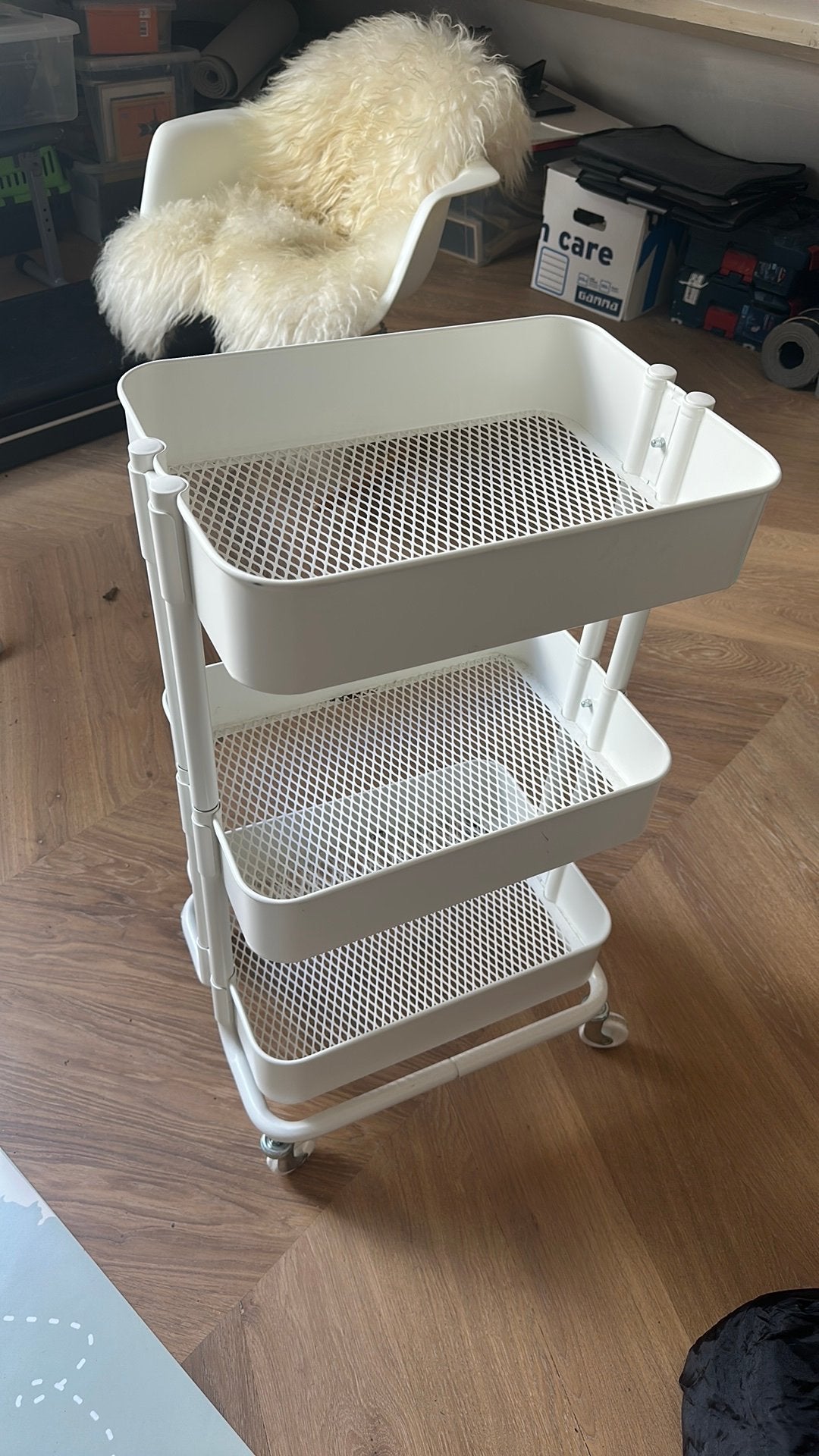 Ikea Raskog trolley wit, Op wieltjes, Ophalen, Zo goed als nieuw, Metaal