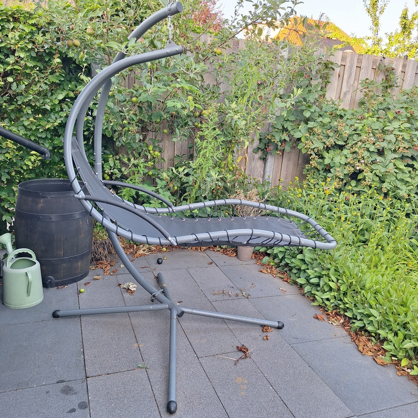 Comfortabele hangstoel/ ligbed  met standaard, Ophalen, Gebruikt, Met standaard, Eenpersoons