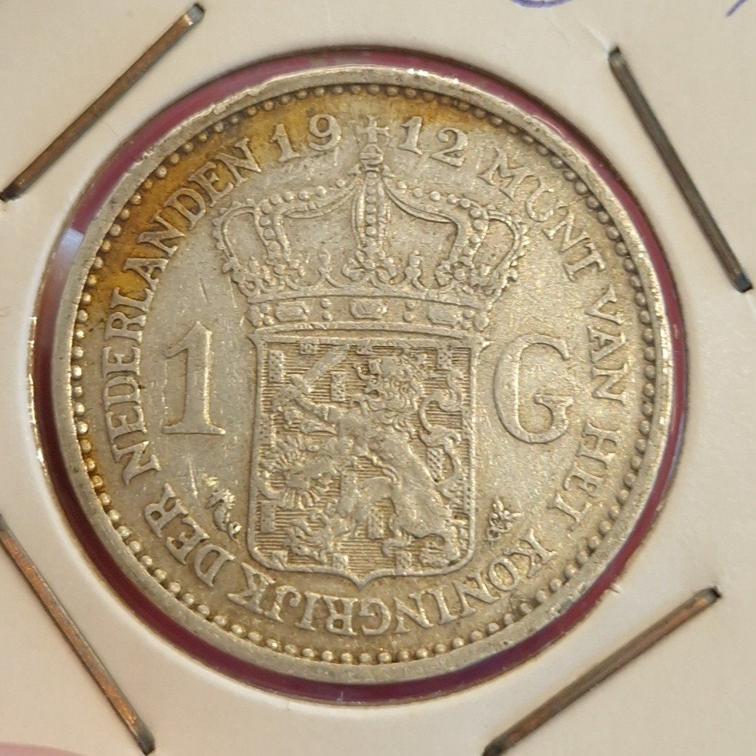 1 gulden 1912, 1 gulden, Verzenden, Zilver, Koningin Wilhelmina