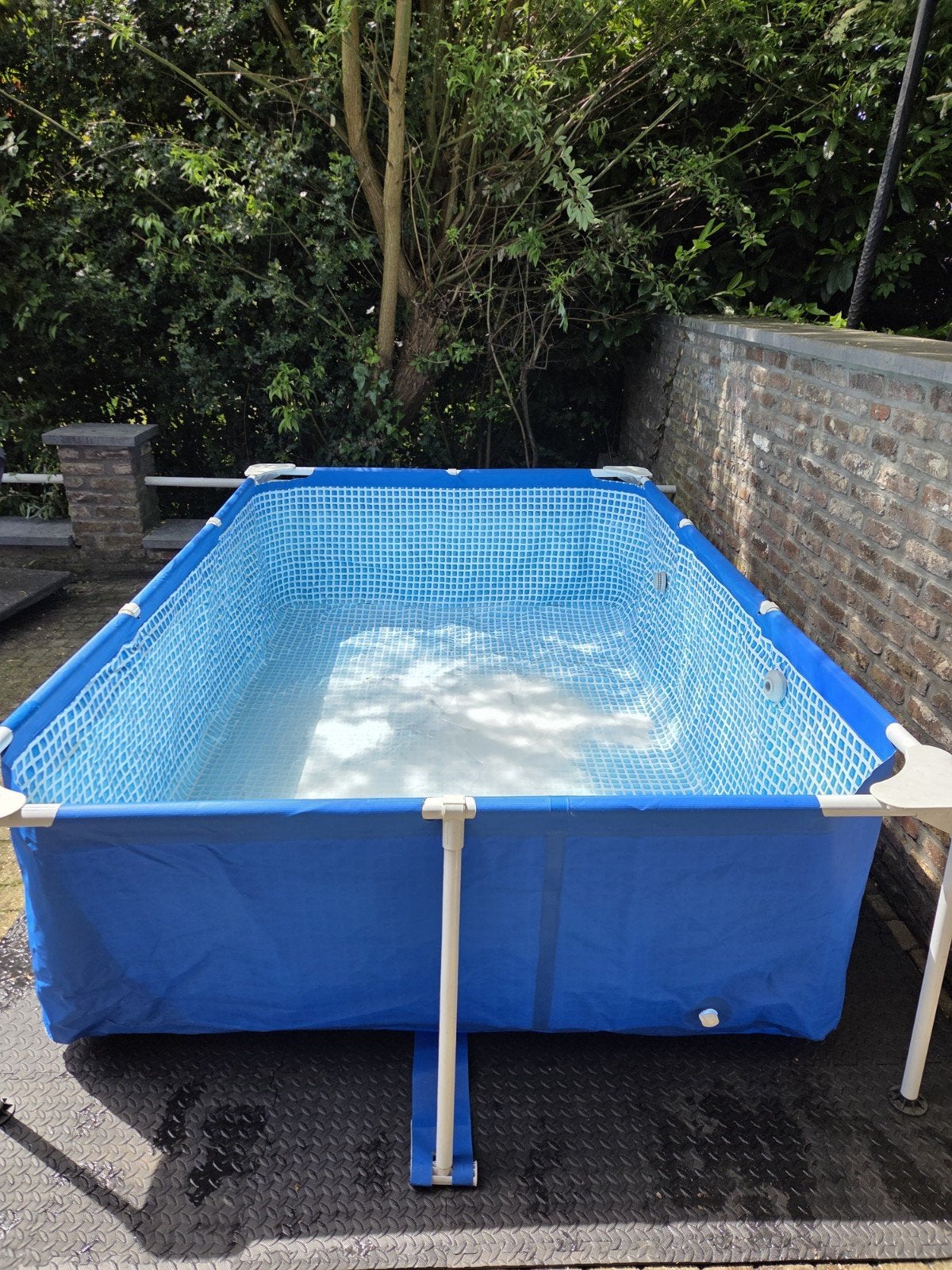 Intex Zwembad met afdekzeil, foamtegels, pomp, filters, Tuin en Terras, Zwembaden, Ophalen, Gebruikt, Opzetzwembad, 200 tot 400 cm