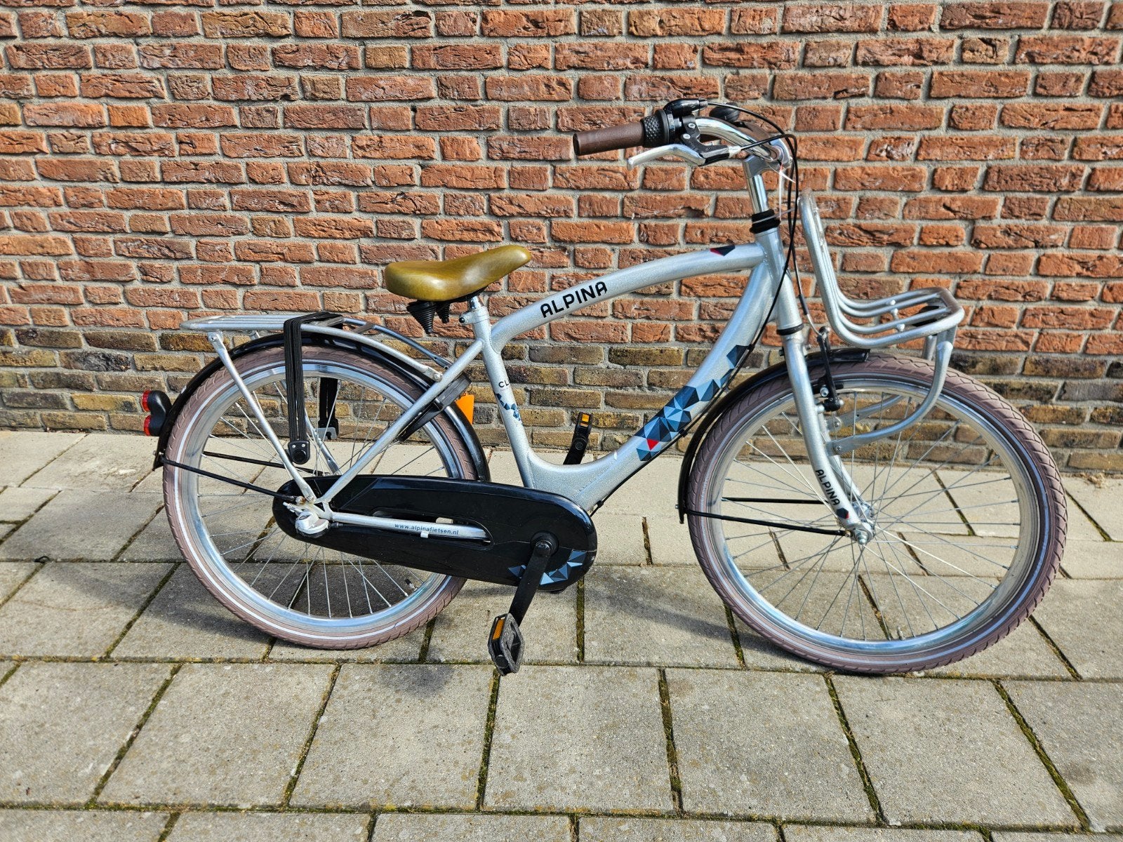 Nette Alpina Clubb 24 inch jongensfiets - Grijs/Zwart, Overige merken, Terugtraprem, Gebruikt, Versnellingen