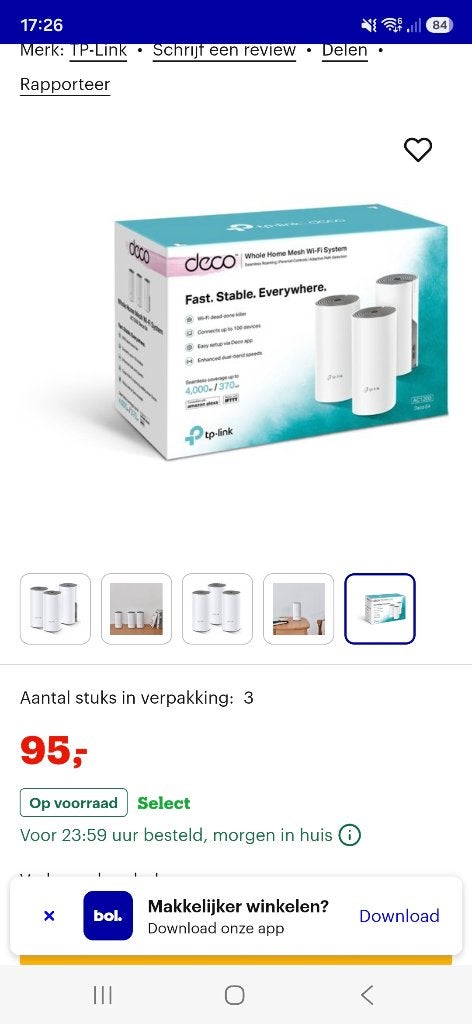 Tp link wifi booster set 30 per stuk, Ophalen, Nieuw, TP Link Deco M4