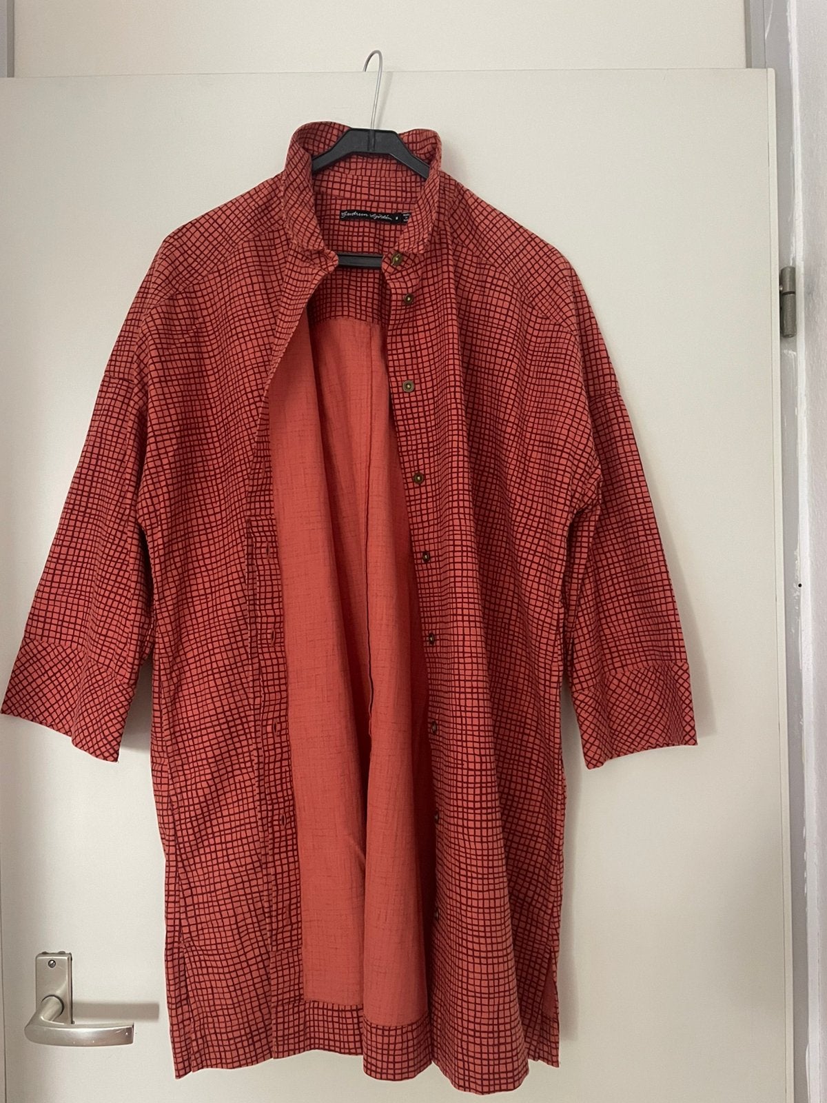 Aparte oranje roest katoenen Gudrun Sjoden lang jasje, m L, Verzenden, Zo goed als nieuw, Maat 42/44 (L), Overige kleuren