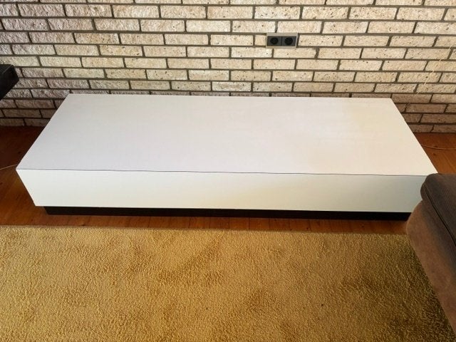 Vintage Space Age Salontafel Set | Jaren 70 Wit/zwart, Ophalen, Kunststof, Gebruikt, 50 tot 100 cm