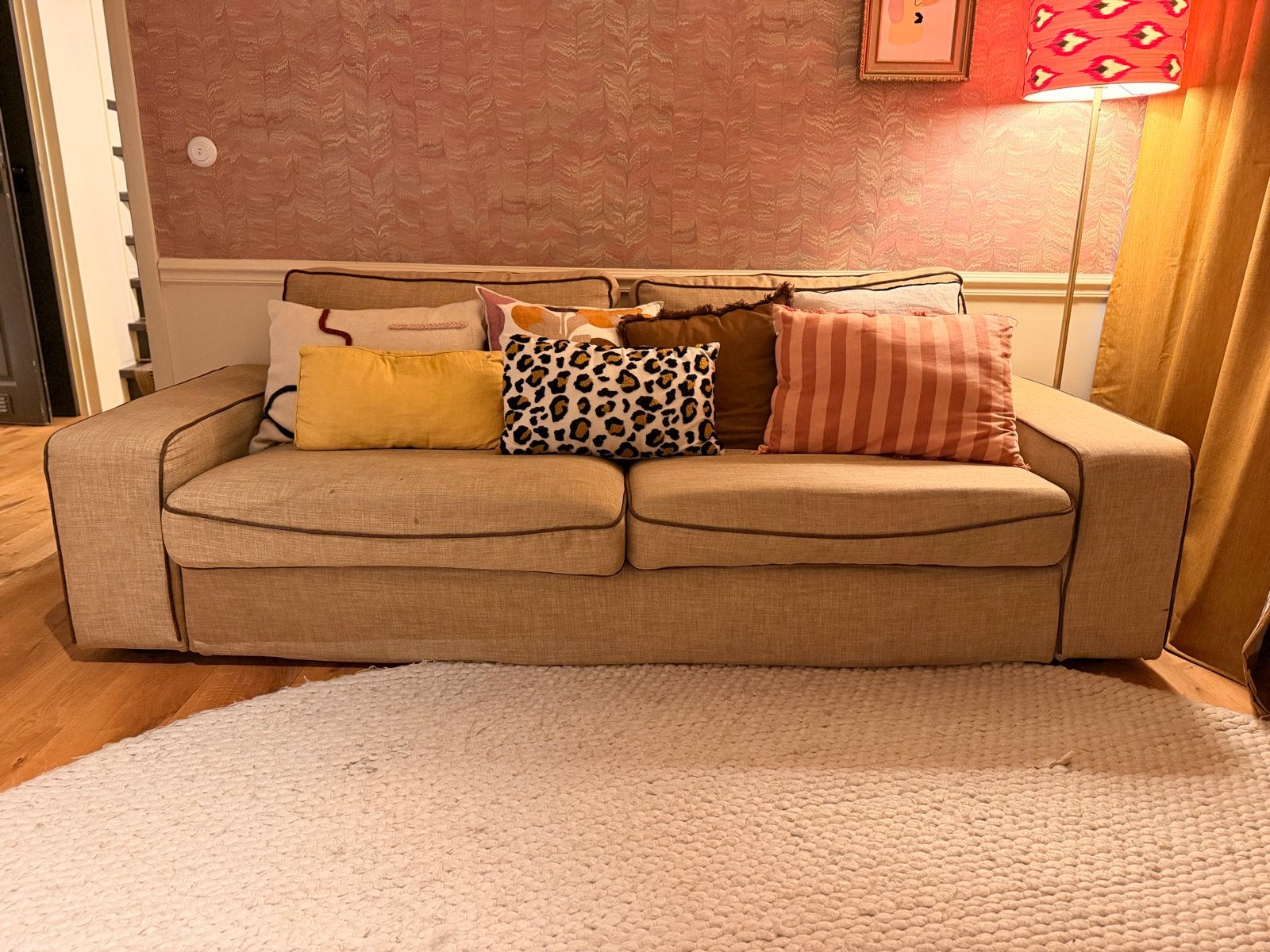 IKEA Kivik 3-persoonsbank met Bemz wasbare hoes!!, Ophalen, Gebruikt, Driepersoons, 75 tot 100 cm