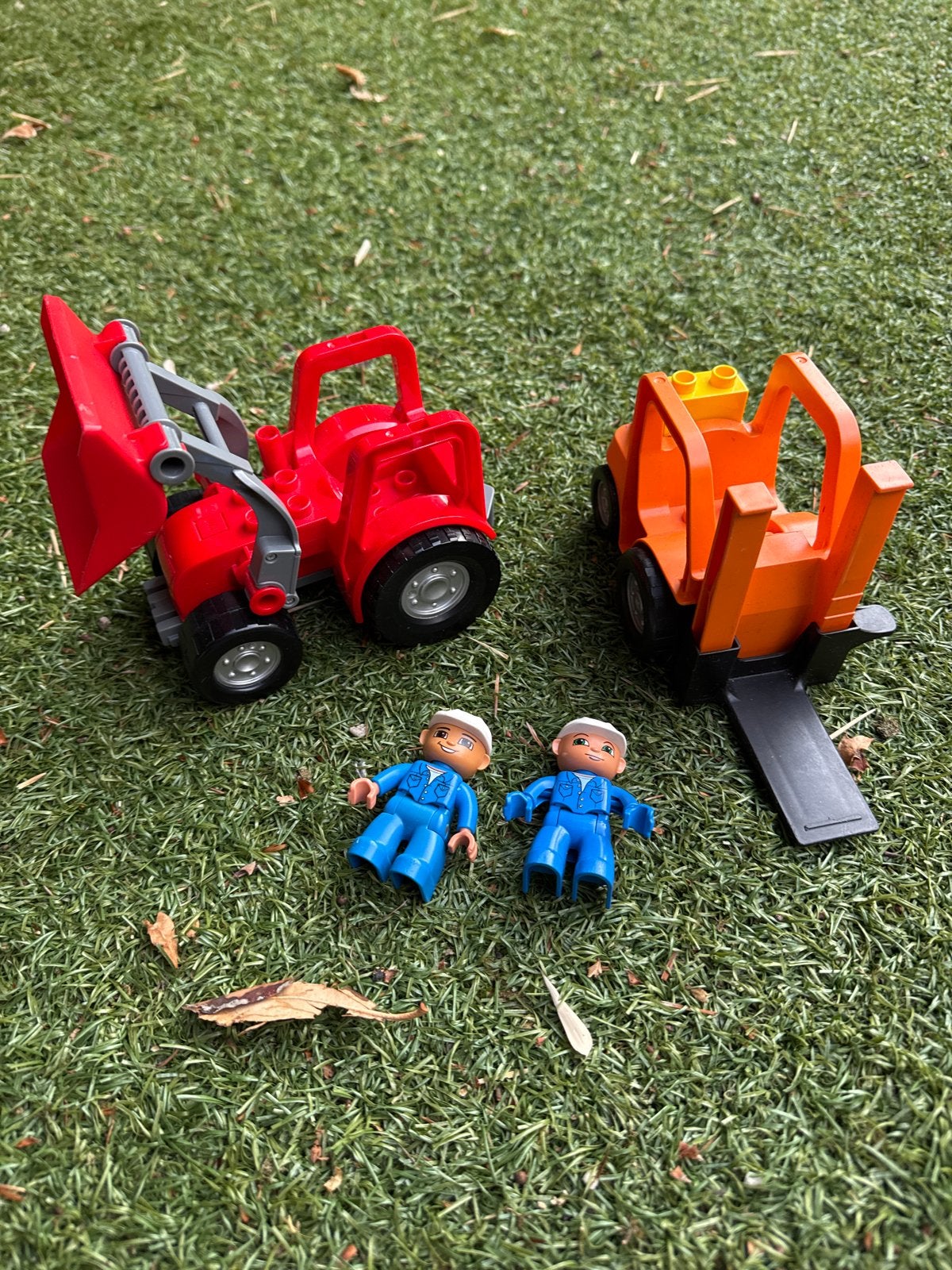Duplo bouwvoertuigen met figuren, Inclusief minifiguren, Gebruikt, Ophalen of Verzenden, Duplo
