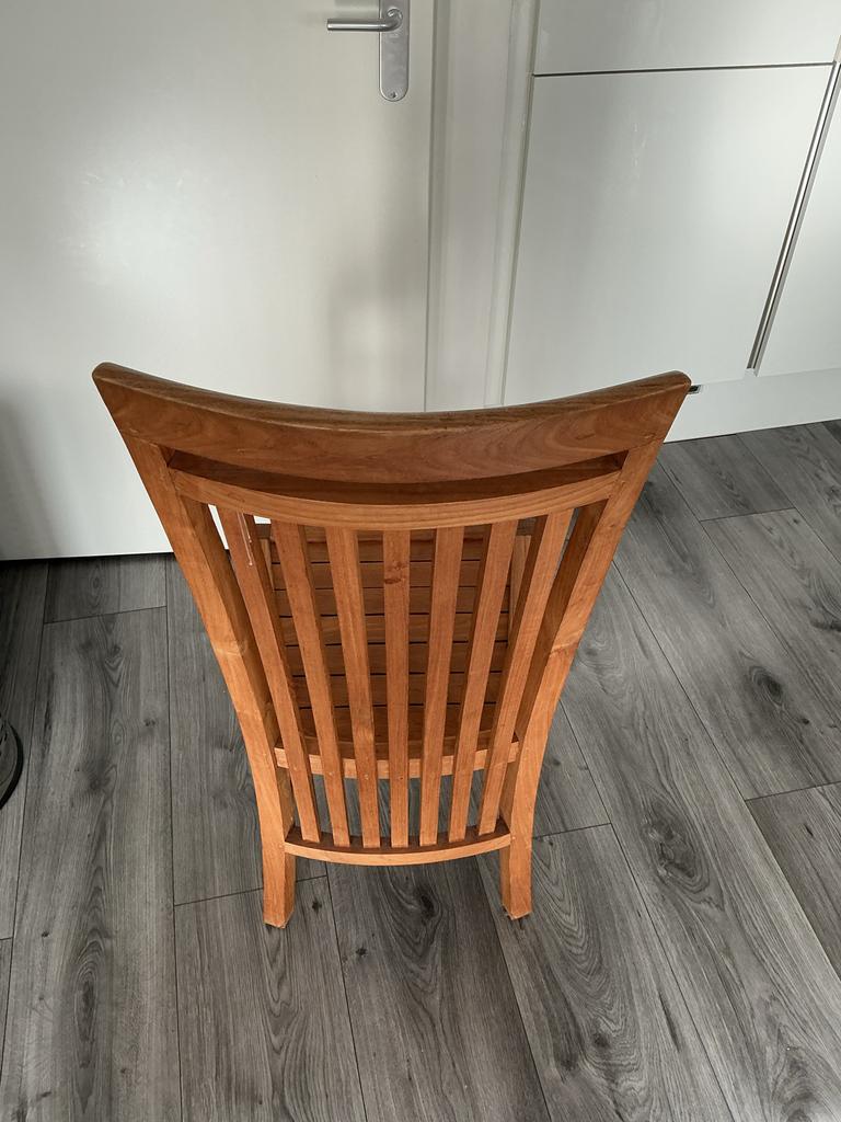 Teakhouten eettafel met stoelen en salontafel uit Bali, Ophalen, Zo goed als nieuw