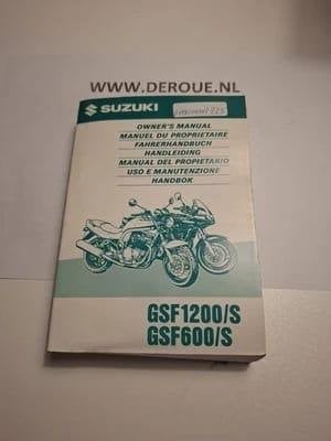225 wp. handboekje  SUZUKI GSF1200/S 1996/ GSF600/S 95-99, Motoren, Ophalen of Verzenden, Suzuki