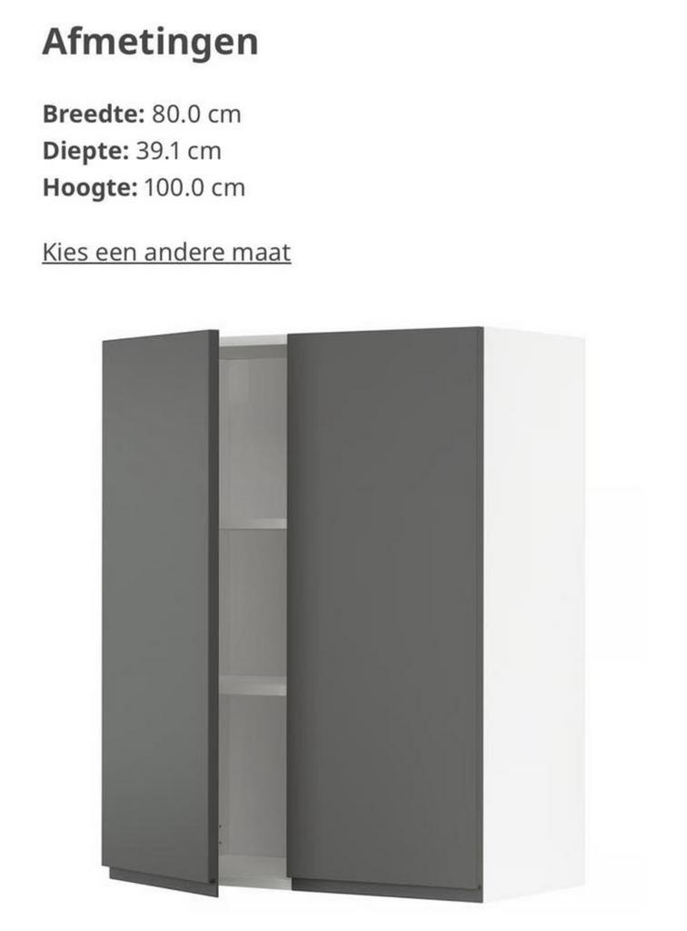 IKEA VOXTORP keukendeuren + METOD kasten - Donkergrijs, Huis en Inrichting, Ophalen, 100 tot 150 cm, 50 tot 100 cm, Zo goed als nieuw