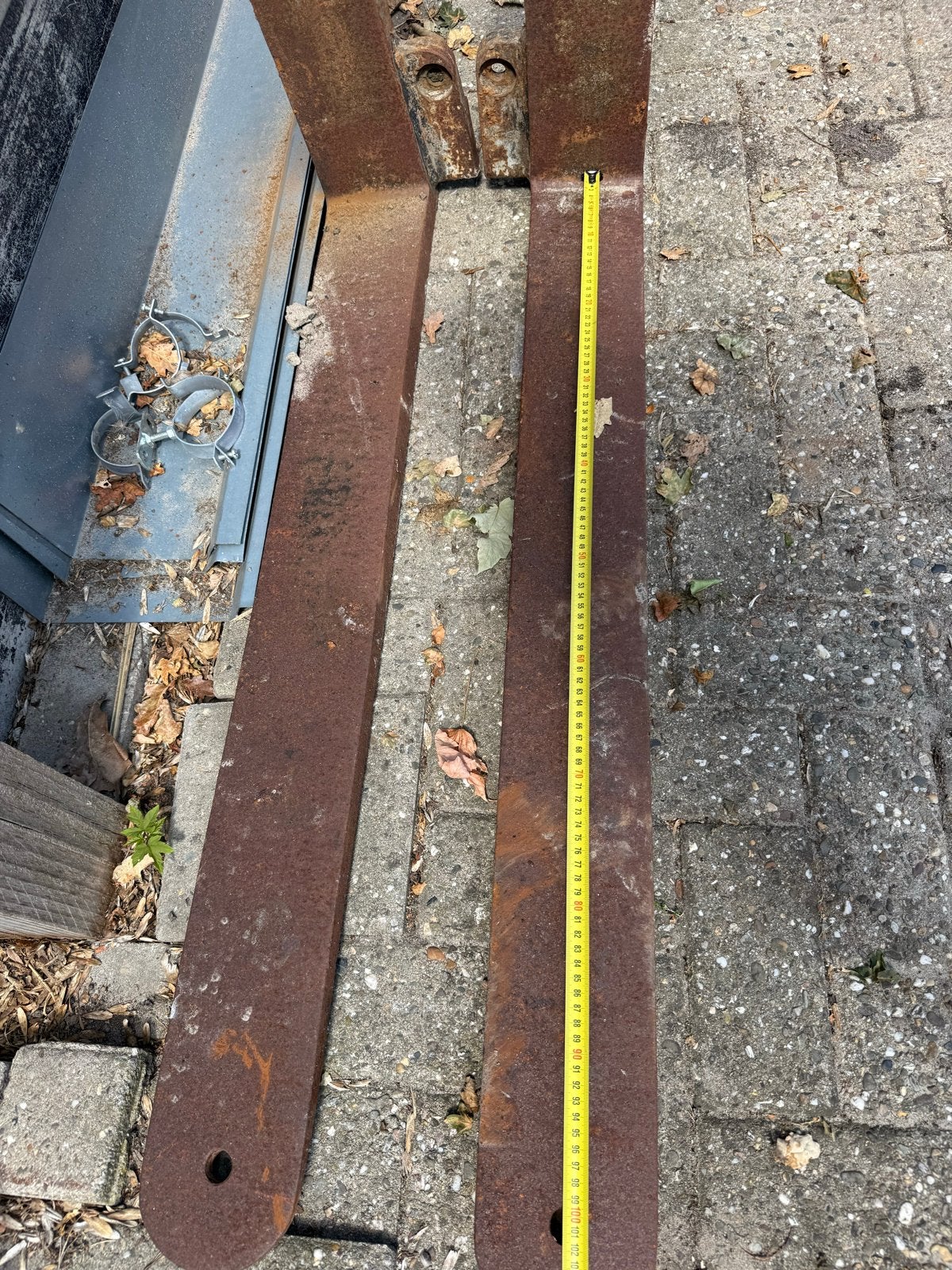 Robuuste vorkheftrucklepels - 110 cm lang fem 2, Ophalen, Gebruikt