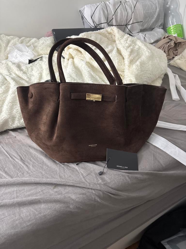 Demellier London- nieuwe tas - ongebruikt met verlengstuk, Ophalen, Zo goed als nieuw, Bruin, Handtas