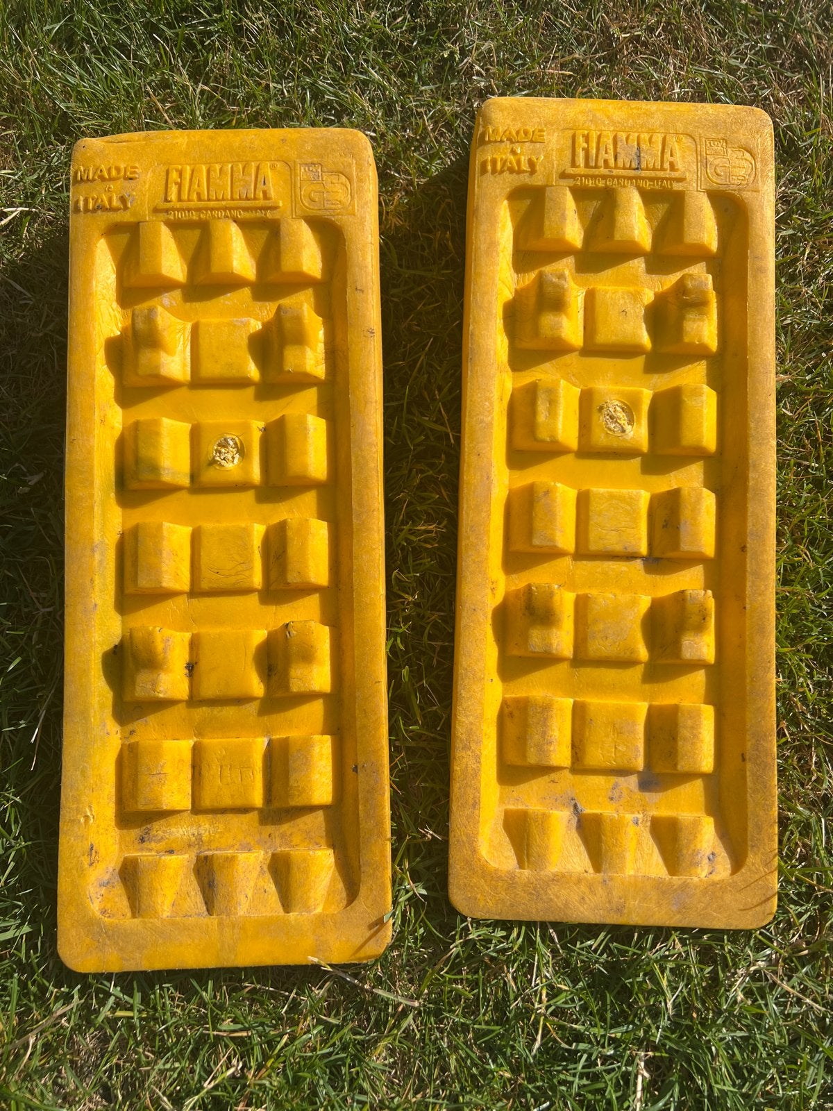 Fiamma Oprijblokken Camper Caravan Geel (2 stuks), Ophalen, Gebruikt