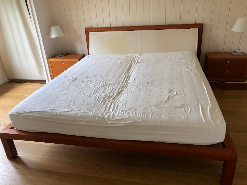 2 persoons bed met nachtkastjes OZ LMZ5, Huis en Inrichting, Slaapkamer | Bedden, Ophalen, Gebruikt, Tweepersoons, 180 cm